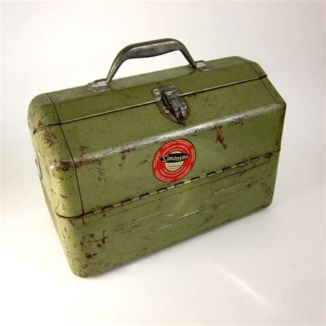 vintage metal bait box|old tackle boxes.